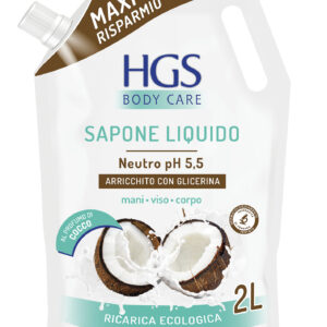 HGS LIQUID SOAP REFILL COCONUT 2L